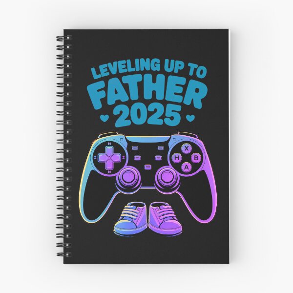 Item preview, Leveling Up to Father 2025:  Gamer Dad Announcement Art For New Dads designed and sold by elynne9.