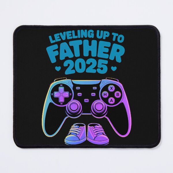 Item preview, Leveling Up to Father 2025:  Gamer Dad Announcement Art For New Dads designed and sold by elynne9.