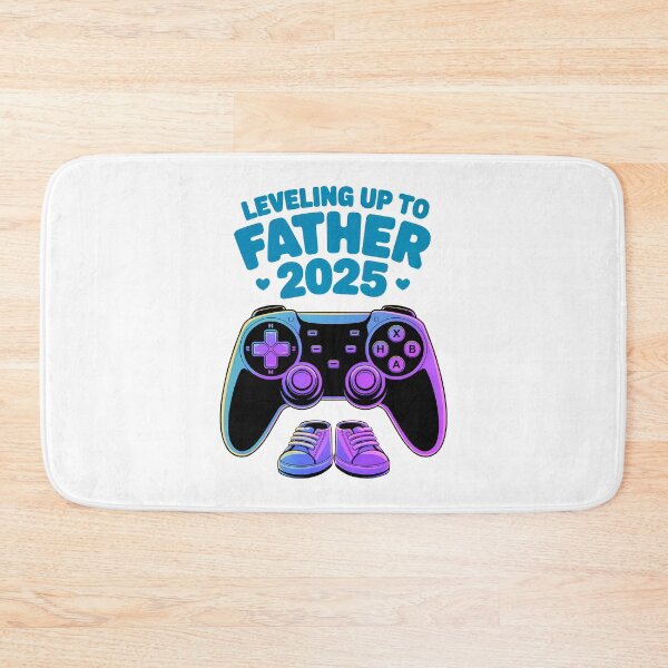 Item preview, Leveling Up to Father 2025:  Gamer Dad Announcement Art For New Dads designed and sold by elynne9.