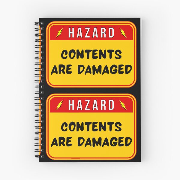 Item preview, HAZARD:  Contents Are Damaged - funny warning signs designed and sold by DesignsFromTW-S.