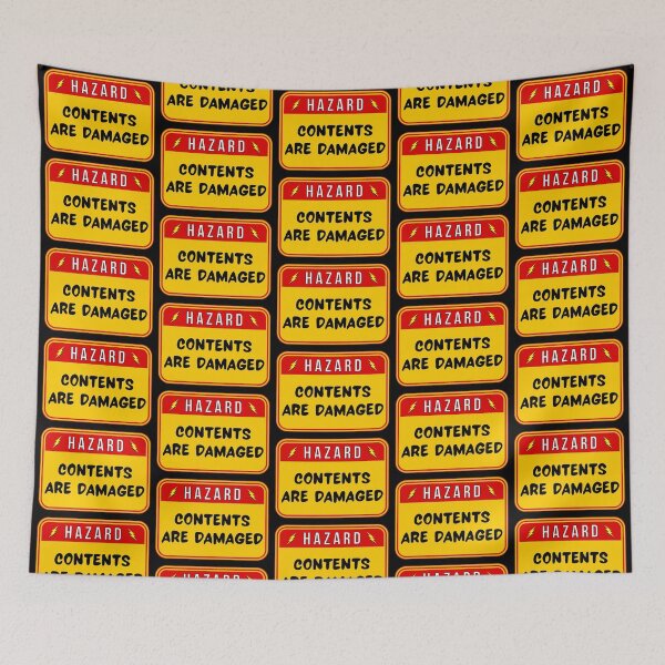 Item preview, HAZARD:  Contents Are Damaged - funny warning signs designed and sold by DesignsFromTW-S.