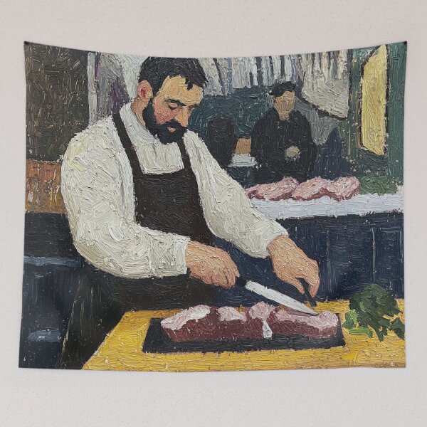 Item preview, Butcher | Post-impressionist painting style designed and sold by ComicsFactory.