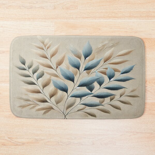 Item preview, Home Decor Medley Leaves Beige & Blue designed and sold by M&M Lifestyle Hub.