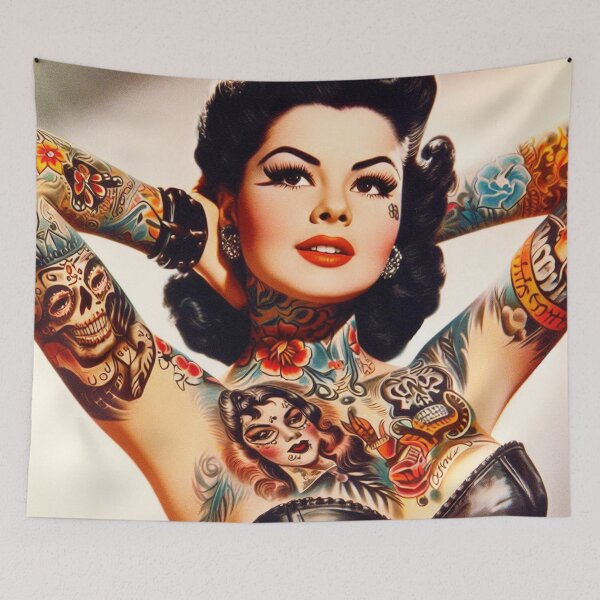 Item preview, Vintage Tattooed Woman designed and sold by PulpVintage.