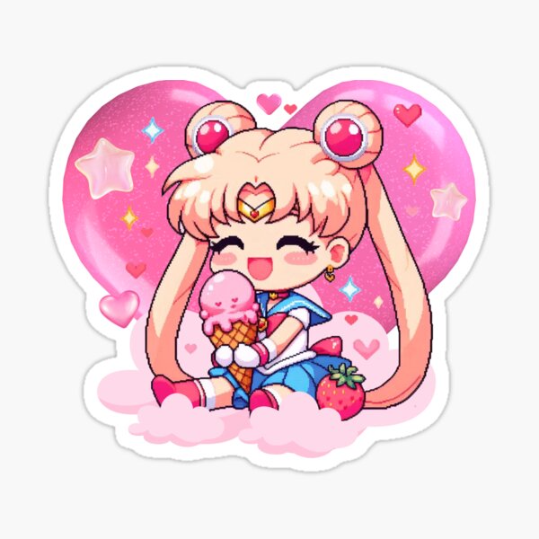 Vista previa del artículo con la obra «Fanart de Sailor Moon de fantasía de helado», diseñado y vendido por st4rlit3 st4rbrit3.