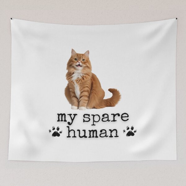 Item preview, Funny Ginger Persian Cat – "My Spare Human" Design for Cat Lovers designed and sold by Fredster1966.