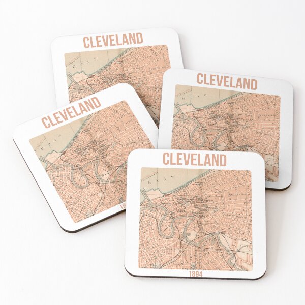 Item preview, Cleveland around 1894: Vintage city map for local patriots and Ohio fans designed and sold by RetroTraveller.