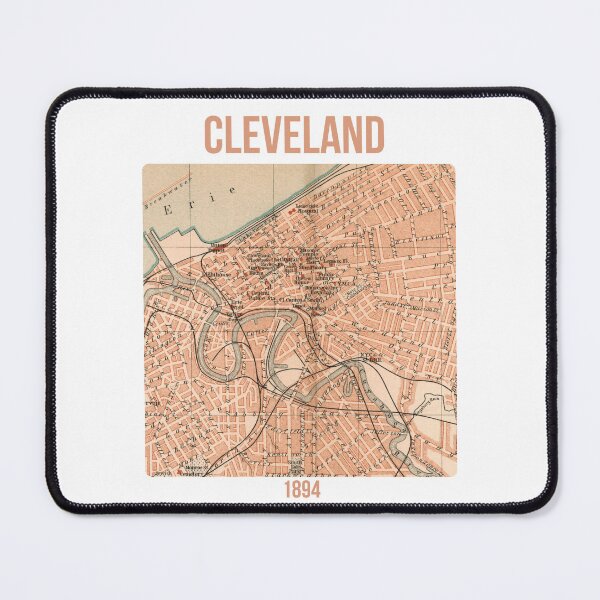 Item preview, Cleveland around 1894: Vintage city map for local patriots and Ohio fans designed and sold by RetroTraveller.