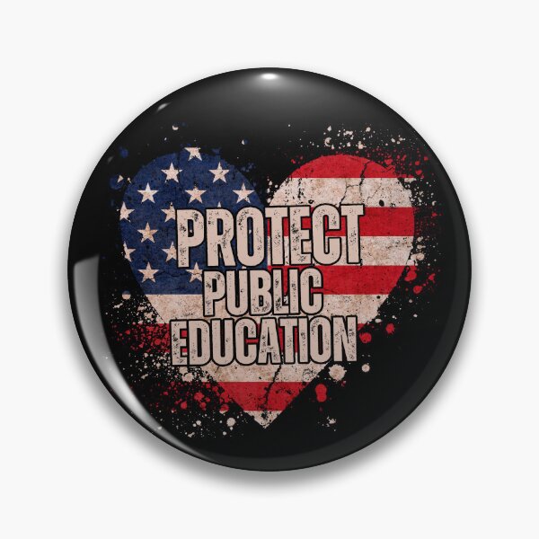 Item preview, Protect Public Education School Teacher Heart USA Red for Ed T-Shirt designed and sold by SunfullyYours.