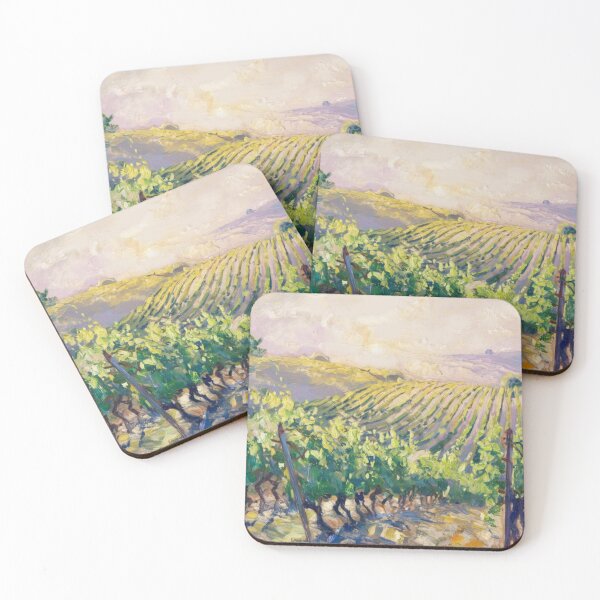 Item preview, Golden Provence Vineyards at Sunrise – Impressionist Landscape Painting designed and sold by CARRAANN.