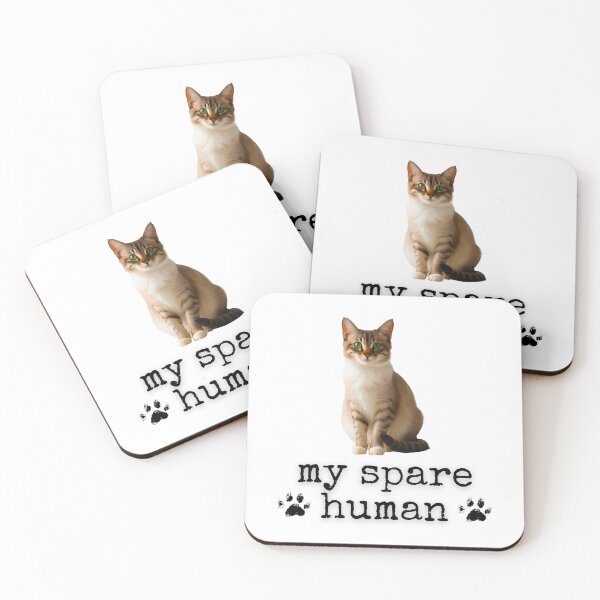 Item preview, Funny Ragamuffin Cat – "My Spare Human" Design for Cat Lovers designed and sold by Fredster1966.