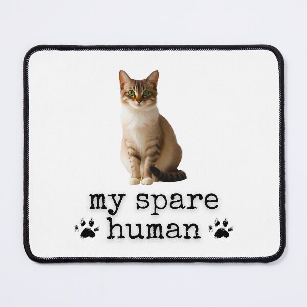 Item preview, Funny Ragamuffin Cat – "My Spare Human" Design for Cat Lovers designed and sold by Fredster1966.
