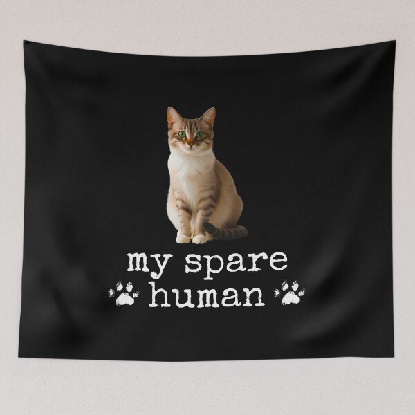 Item preview, Funny Ragamuffin Cat – "My Spare Human" Design for Cat Lovers designed and sold by Fredster1966.