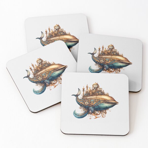 Item preview, Steampunk Whale Art T-Shirt, Nautical Fantasy Graphic designed and sold by Richard529.