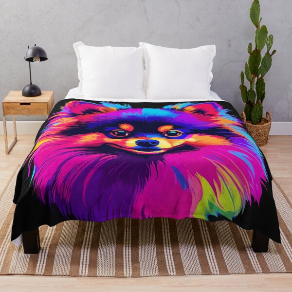 Item preview, Neon Pomeranian Art – Vibrant Glow Dog Design designed and sold by LemonHorse.