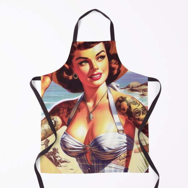 Item preview, Tattooed Beach Woman designed and sold by PulpVintage.