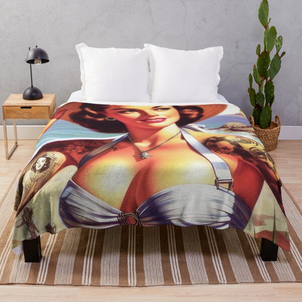 Item preview, Tattooed Beach Woman designed and sold by PulpVintage.