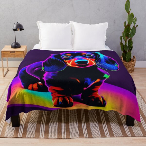 Item preview, Colorful Neon Dachshund Art – Vibrant Pop Art Dog designed and sold by LemonHorse.