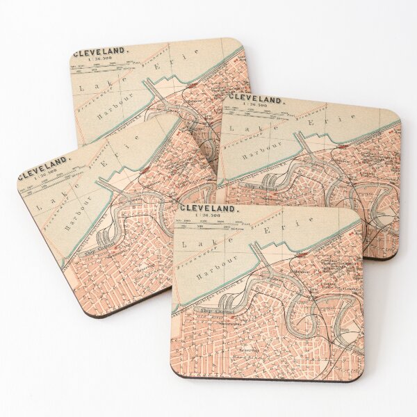 Item preview, Cleveland around 1894: Vintage city map for local patriots and Ohio fans designed and sold by RetroTraveller.