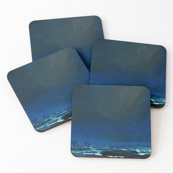 Item preview, Scandinavian nights - long night in Sweden in winter designed and sold by art paintings.