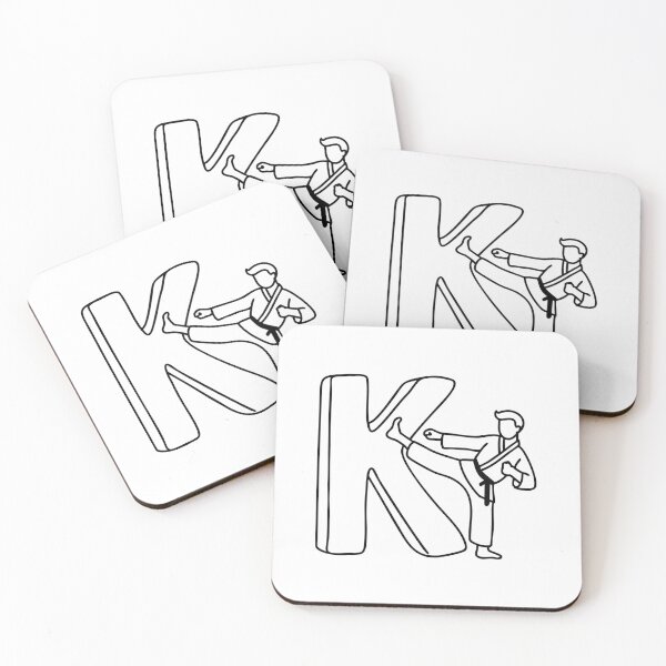 Item preview, An illustration of karate beside letter K designed and sold by rasagamastore.