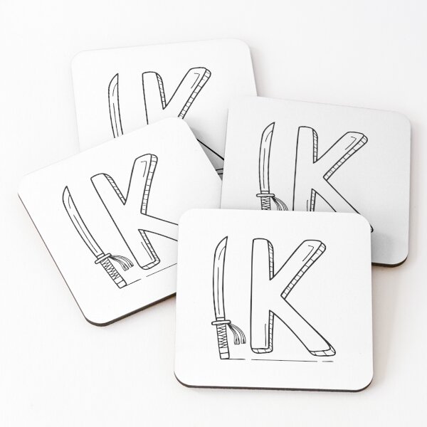 Item preview, An illustration of katana beside letter K designed and sold by rasagamastore.