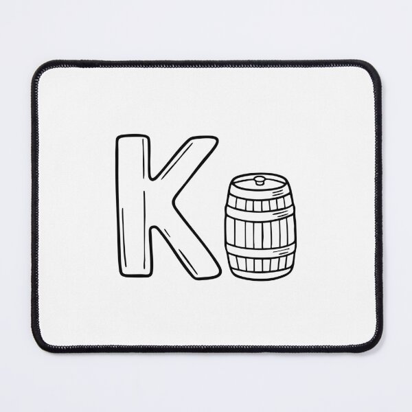 Item preview, An illustration of keg beside letter K designed and sold by rasagamastore.