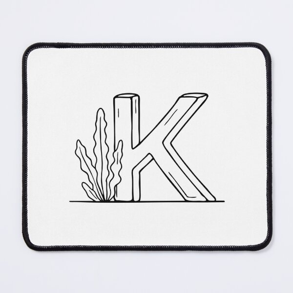 Item preview, An illustration of kelp beside letter K designed and sold by rasagamastore.