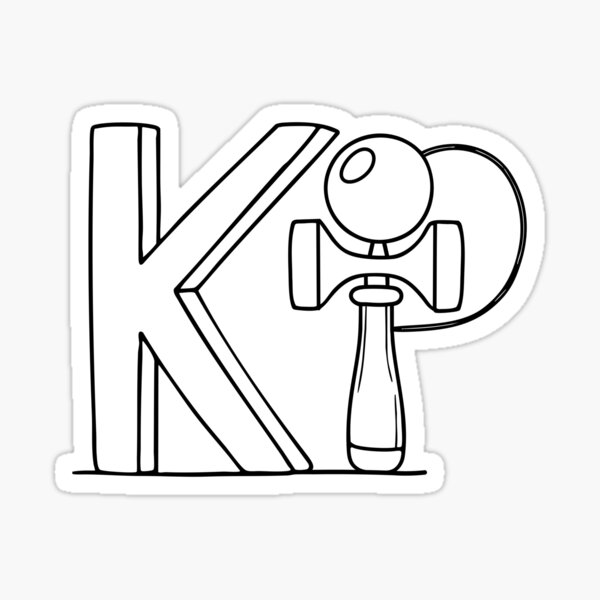 Item preview, An illustration of kendama beside letter K designed and sold by rasagamastore.
