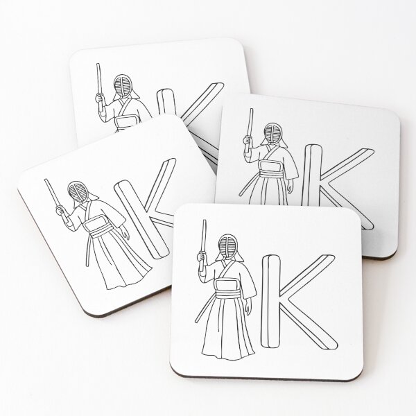 Item preview, An illustration of kendo beside letter K designed and sold by rasagamastore.