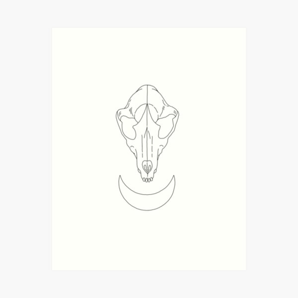 Item preview, Fox Skull and Moon Design designed and sold by rmnicholsart.