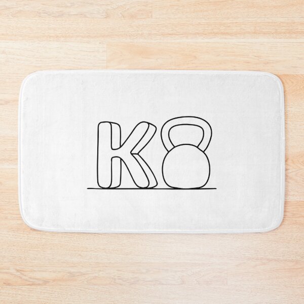Item preview, An illustration of kettlebell beside letter K designed and sold by rasagamastore.