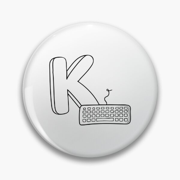Item preview, An illustration of keyboard beside letter K designed and sold by rasagamastore.