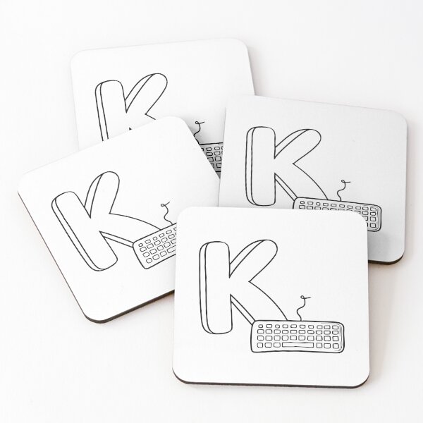 Item preview, An illustration of keyboard beside letter K designed and sold by rasagamastore.