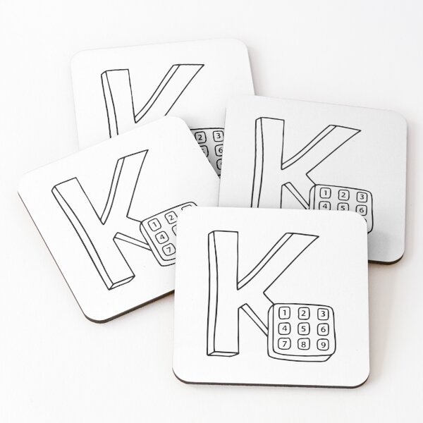 Item preview, An illustration of keypad beside letter K designed and sold by rasagamastore.