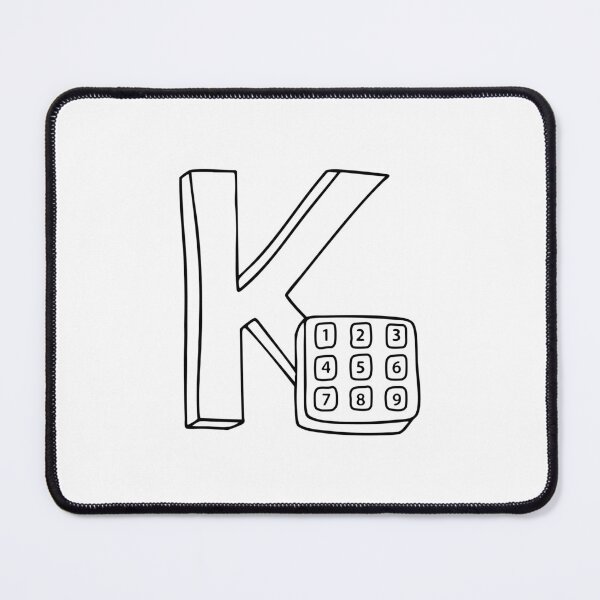 Item preview, An illustration of keypad beside letter K designed and sold by rasagamastore.
