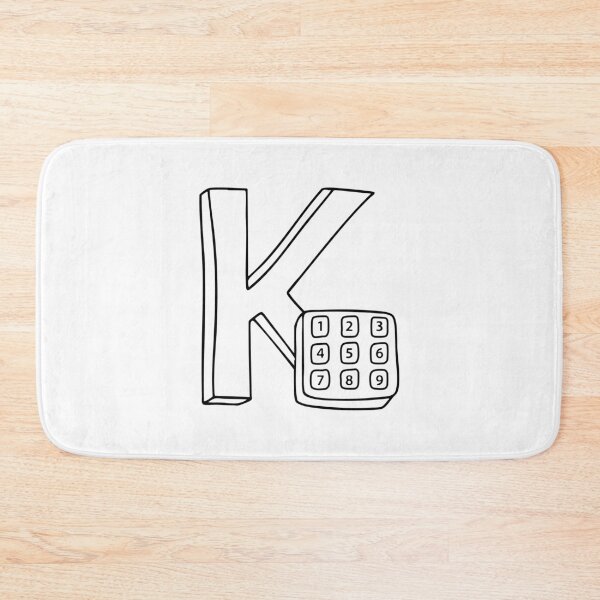 Item preview, An illustration of keypad beside letter K designed and sold by rasagamastore.