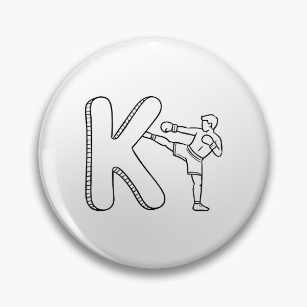 Item preview, An illustration of kickboxing beside letter K designed and sold by rasagamastore.