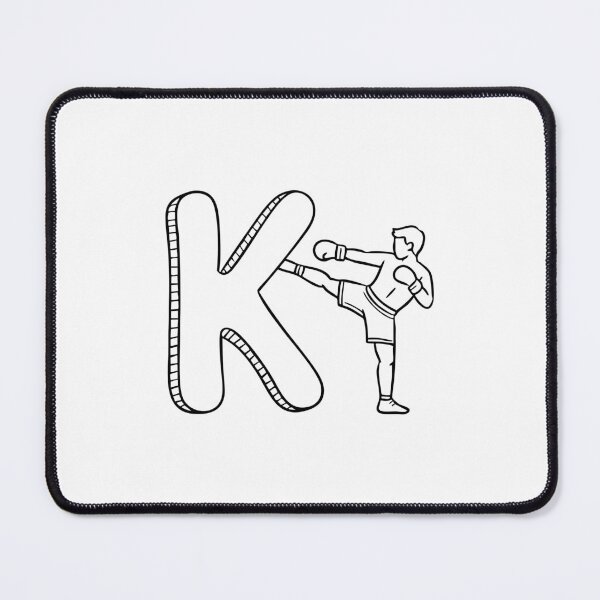 Item preview, An illustration of kickboxing beside letter K designed and sold by rasagamastore.