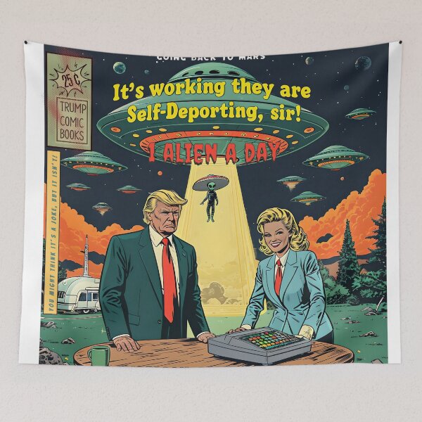 Item preview, Trump, Going Back to Mars – Self-Deportation Parody designed and sold by El Alkimizta Art Store.