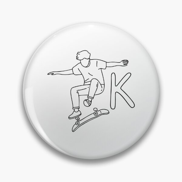 Item preview, An illustration of kickflip beside letter K designed and sold by rasagamastore.