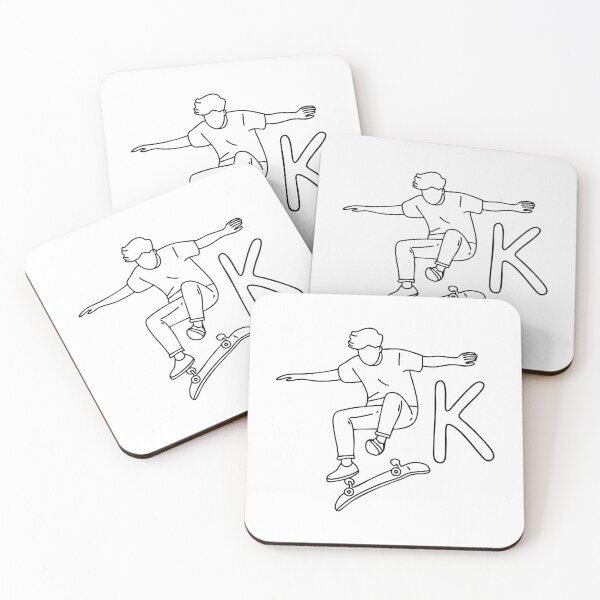 Artikelvorschau, Eine Illustration eines Kickflips neben dem Buchstaben K entworfen und verkauft von rasagamastore.