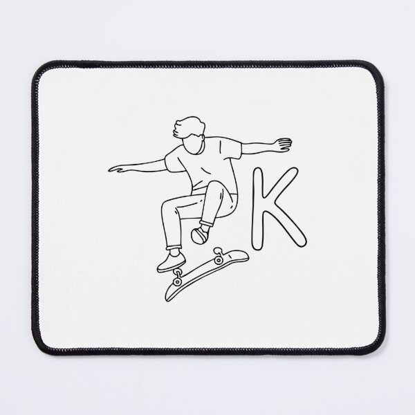 Item preview, An illustration of kickflip beside letter K designed and sold by rasagamastore.