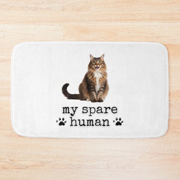 Item preview, Funny Domestic American Longhair Cat – "My Spare Human" Design for Cat Lovers designed and sold by Fredster1966.