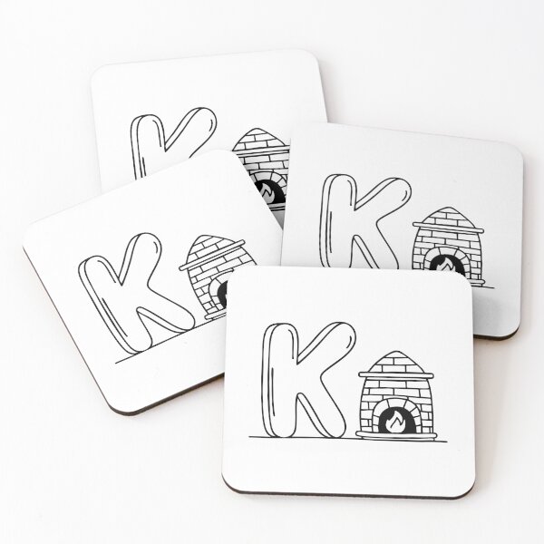 Item preview, An illustration of kiln beside letter K designed and sold by rasagamastore.