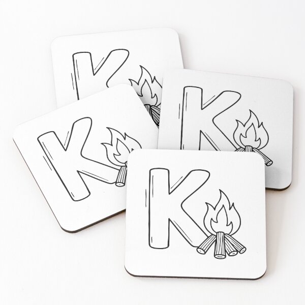 Item preview, An illustration of kindling beside letter K designed and sold by rasagamastore.