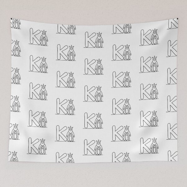 Item preview, An illustration of king beside letter K designed and sold by rasagamastore.