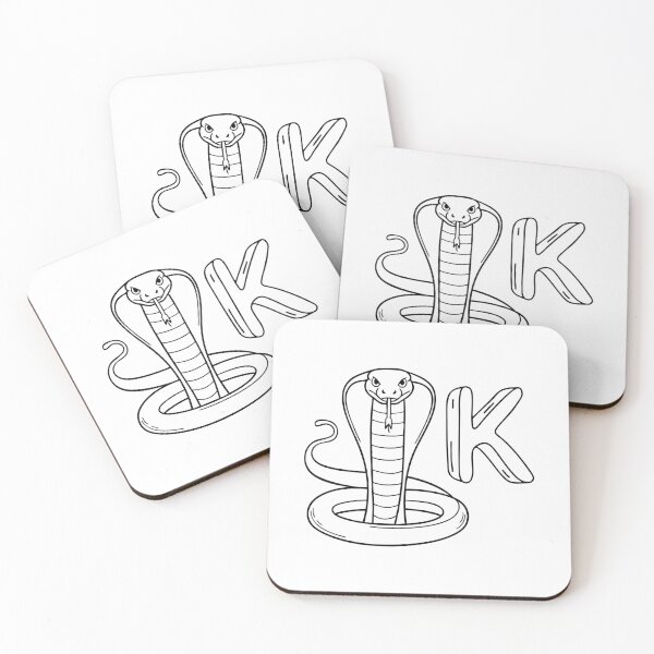 Item preview, An illustration of king cobra beside letter K designed and sold by rasagamastore.