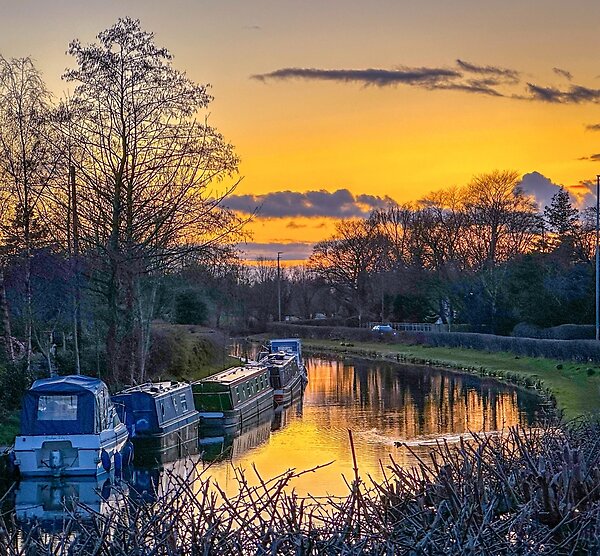 Bridgewater Canal, Grappenhall, South Warrington, Cheshire, UK