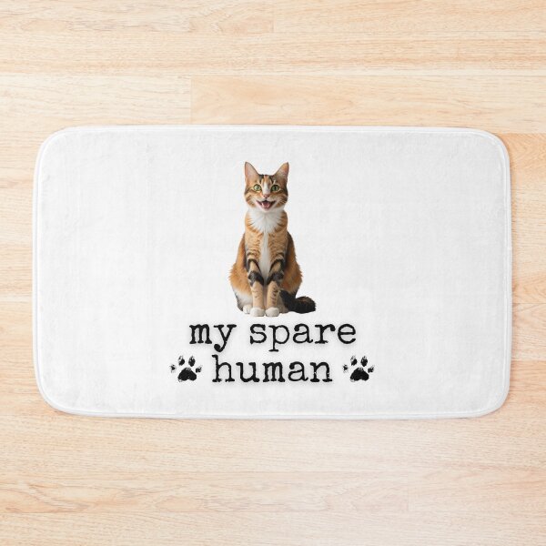 Item preview, Funny Calico Cat – "My Spare Human" Design for Cat Lovers designed and sold by Fredster1966.